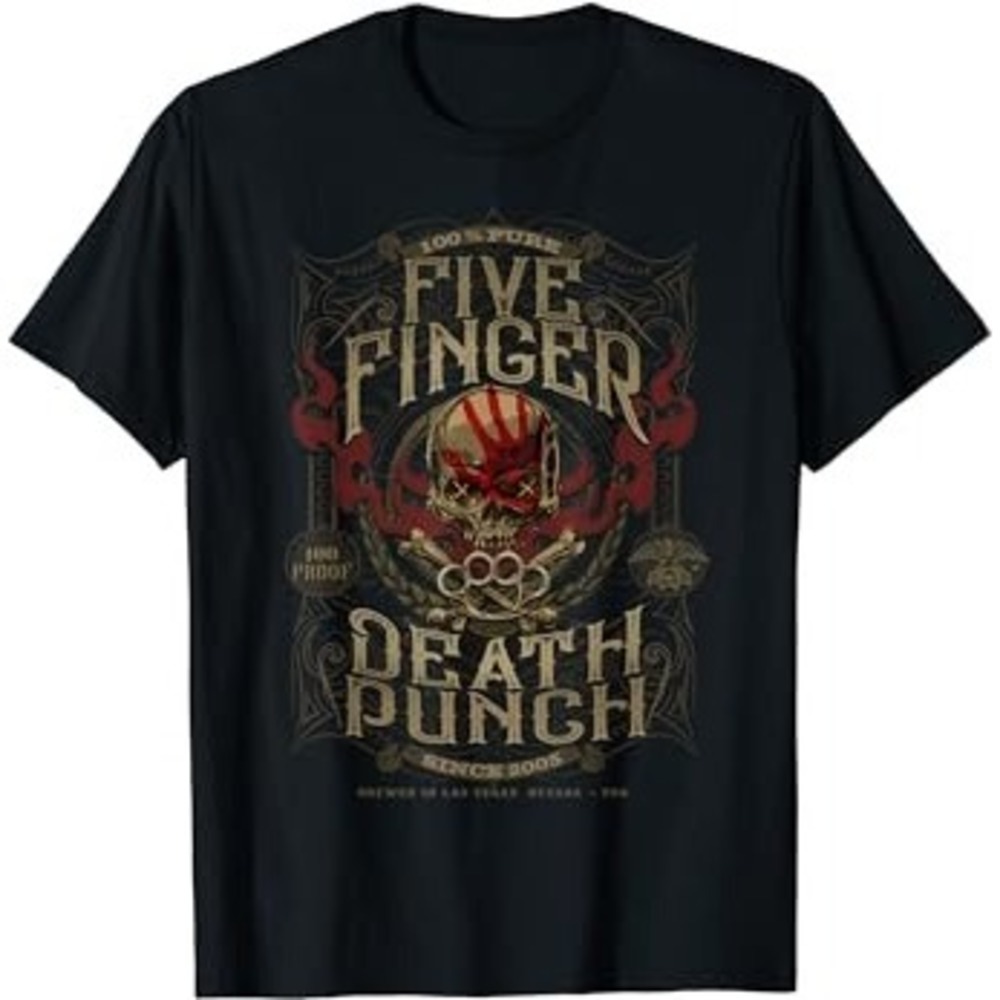 Five Finger Death Punch 100 Proof Retro Rock Fan Unisex Tee T-Shirt